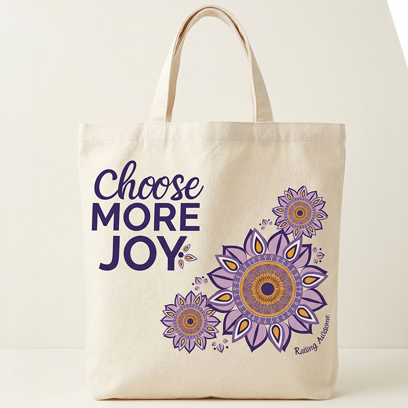 Choose More Joy Canvas Tote Bag