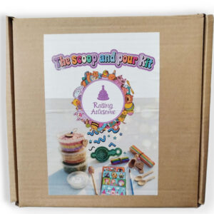 Contents of the Scoop and Pour Sensory Play Kit